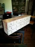 Small craft cabinet with drawers