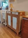 Small, low, revamped sideboard