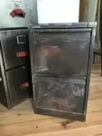 Small metal filing cabinet