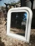 Small old quilted mirror