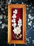 Small shell floral decor frame