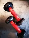 Small vintage dumbbells