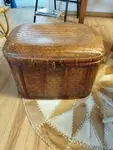 Small vintage woven bamboo chest