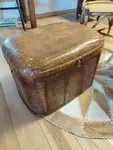 Small vintage woven bamboo chest