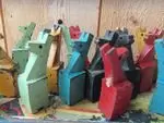 Small wooden horses