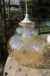 Smoked glass pendant light 1970s