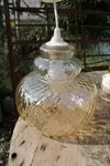 Smoked glass pendant light 1970s