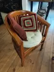 Solid wood armchair