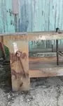 Solid wood carpenter workbench