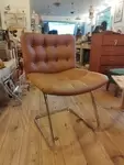 Space Age 70s chrome and leatherette chair 