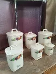 Spice jar set with gold edging