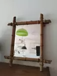 Square clear bamboo mirror