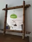 Square clear bamboo mirror