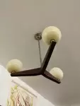 Art Deco pendant light with three globes
