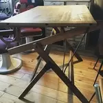 Old drawing table and its stool