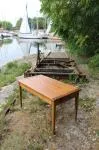 1950s light wood table