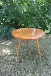 Round coffee table with compass legs