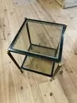 Brass and glass side table