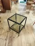Brass and glass side table