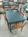 Green farmhouse table