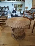 Vintage rattan table