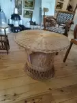 Vintage rattan table