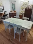 20th century white wooden table