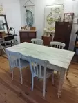 20th century white wooden table
