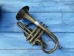 Antique trumpet from the 20th century 