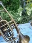 Antique trumpet from the 20th century 