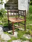 Turned wood corner chair 1950s