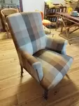 Tweed check armchair