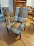 Tweed check armchair