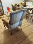 Tweed check armchair