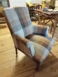 Tweed check armchair