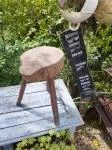 Vintage 1950s cowherd stool