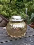 vintage 70s molded glass globe