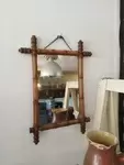 Vintage bamboo mirror