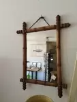 Vintage bamboo mirror