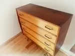 Vintage chest of drawers with compass feet