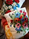 Vintage crochet cushions