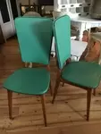 Chaises en skai vintage 