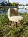 Chaise moumoute vintage