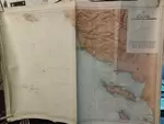 Vintage nautical map Ile de Ré Sables d'Olonne Ile d'Yeux