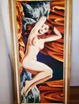Vintage nude canvas