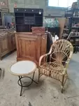 Vintage rattan armchair