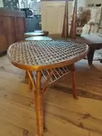 Vintage rattan coffee table