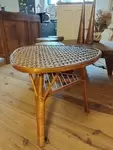 Vintage rattan coffee table