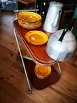 Vintage serving table in formica