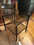 Vintage smoked glass side table